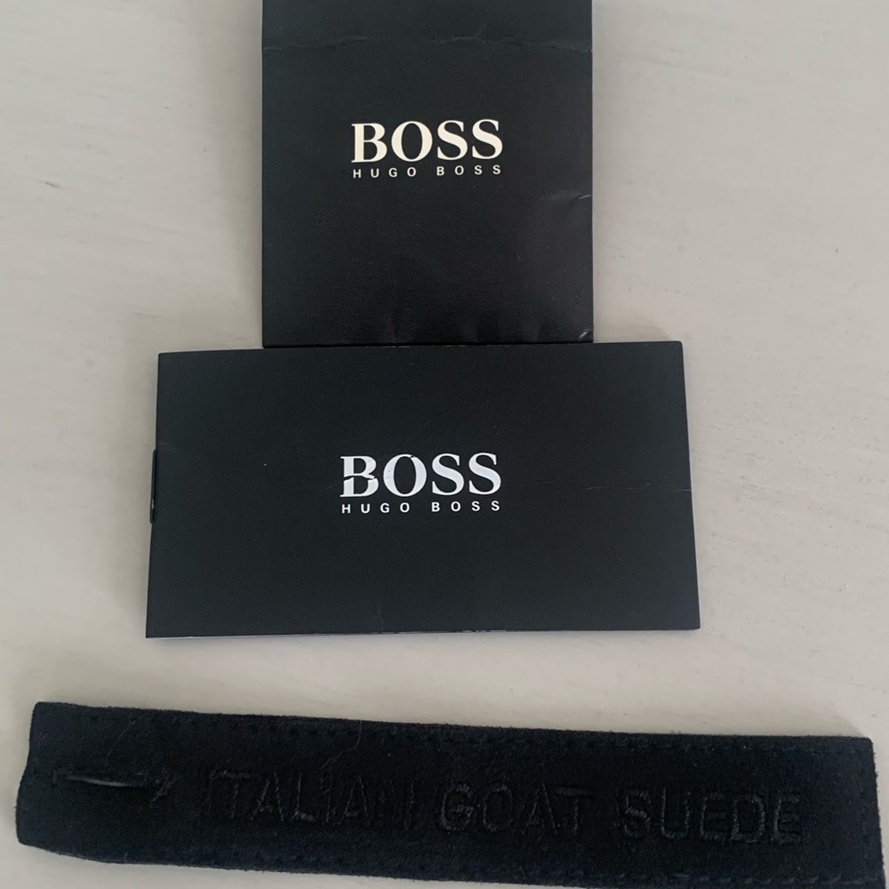Hugo Boss goat suede leather jacket 46R Black